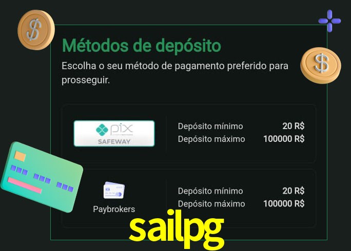 O cassino sailpg oferece uma grande variedade de métodos de pagamento
